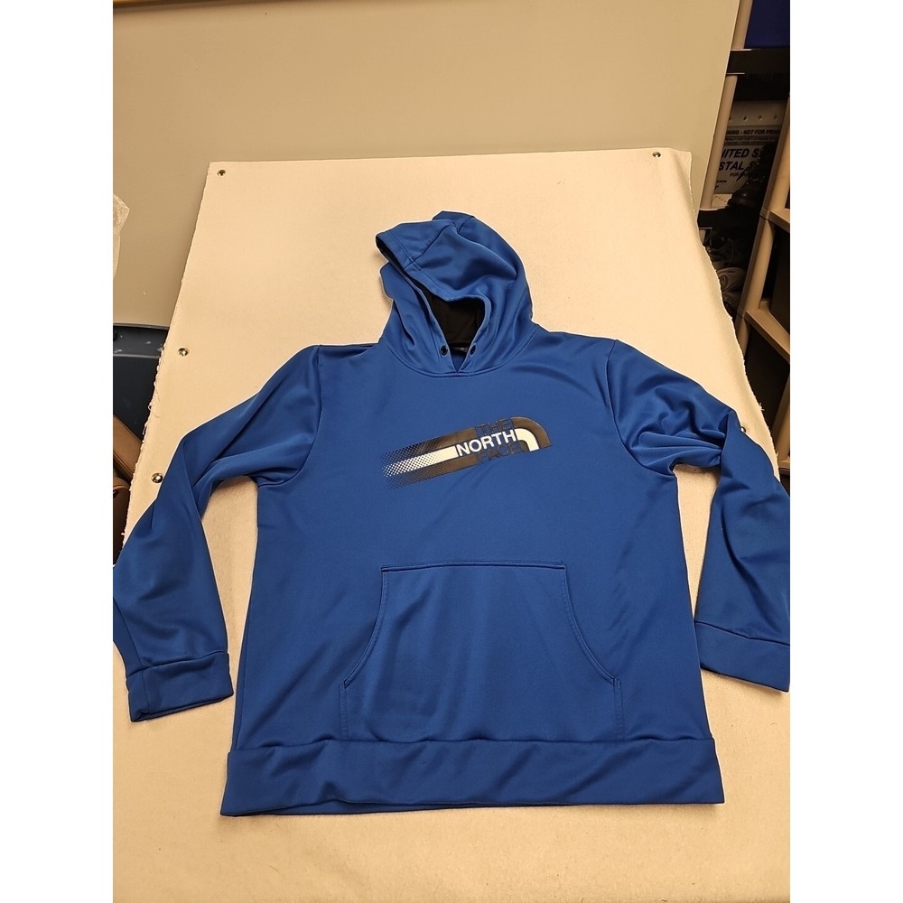 The North Face Sweater Mens XL Blue Sweatshirt‎ Hoodie Pullover Kangaroo Pouch